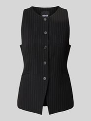 Kamizelka o kroju slim fit z czystej wiskozy model 'JULERAN' od BOSS - 37