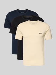 T-shirt o kroju regular fit z czystej bawełny w zestawie 3 szt. od BOSS - 31