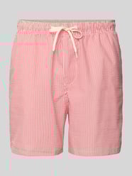 Relaxed Fit Badeshorts mit Strukturmuster Modell 'COOPER' von SELECTED HOMME - 14