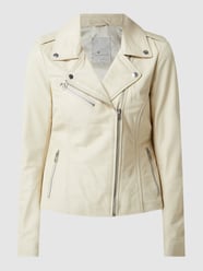 Lederjacke im Biker-Look Modell 'Julia' von Goosecraft Weiß - 34
