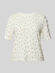 T-shirt in all-over look met ronde hals van Jake*s Casual - 17