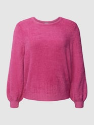 PLUS SIZE Strickpullover mit Rundhalsausschnitt von Samoon Rosa - 15