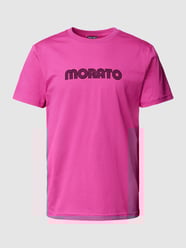 T-shirt z nadrukiem z logo od Antony Morato Różowy - 33