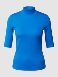 T-Shirt mit Stehkragen von Marc Cain Blau - 42