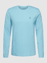 Longsleeve mit Label-Print von NO EXCESS Türkis - 42