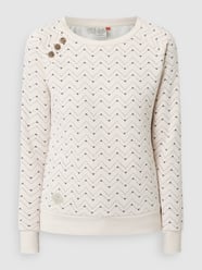 Sweatshirt met zigzagmotief, model 'DARRIA' van Ragwear Wit - 13