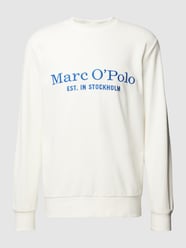 Sweatshirt mit Label-Stitching von Marc O'Polo Beige - 36