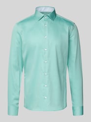 Slim fit zakelijk overhemd van katoen met kentkraag van SEIDENSTICKER - 6