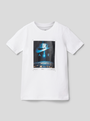T-Shirt mit Label-Print von Nike Weiß - 3