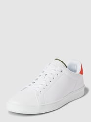 Sneaker aus Leder mit Kontrastbesatz von Tommy Hilfiger Weiß - 42