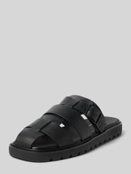 Leren slippers met labeldetail van Calvin Klein Jeans - 32