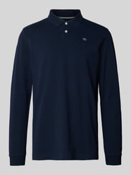 Regular Fit Langarmshirt in Piqué-Optik aus reiner Baumwolle von Tom Tailor Blau - 19