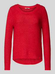 Regular fit gebreide pullover met ribboorden, model 'GEENA' van Only Rood - 33