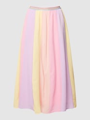 Midirok met streepmotief, model 'PENELOPE' van Nümph Oranje - 4
