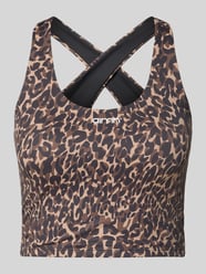 Slim fit top met all-over dierenprint, model 'Cheetah' van AIMN - 14
