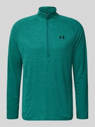 Bluza z krótkim zamkiem błyskawicznym i nadrukiem z logo od Under Armour - 6