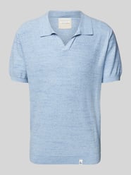 Regular fit poloshirt met V-hals van Colours & Sons - 3