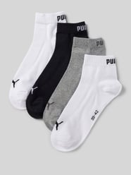 Socken mit Label-Schriftzug im 4er-Pack von Puma Grau - 4