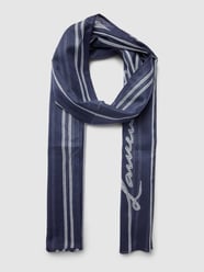 Schal mit Label-Print Modell 'ROPE' von Lauren Ralph Lauren Blau / Türkis - 14