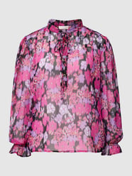 Blouseshirt met all-over motief van Liu Jo White Fuchsia - 14