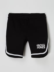 Szorty z dzianiny dresowej z bawełny model ‘Stronaldo’ od Jack & Jones Czarny - 22