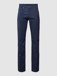 Stoffen broek met structuurmotief van Christian Berg Men Blauw - 6