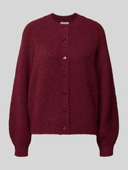 Strickjacke mit Knopfleiste Modell 'Luisa' von FREE/QUENT Bordeaux - 11