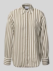Relaxed fit overhemdblouse van viscosemix van COMMA - 11