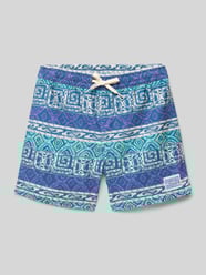 Spodenki kąpielowe z prostą nogawką i naszywką z logo model ‘SURFSILK’ od Quiksilver - 36