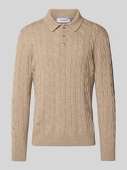 Gebreide pullover van een mix van scheerwol en viscose met kasjmier van GRAN SASSO Beige - 34