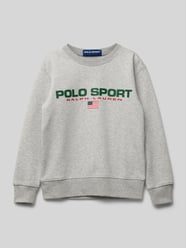 Sweatshirt met labelprint van Polo Sport Grijs / zwart - 3