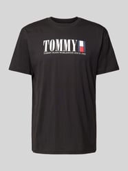 T-Shirt mit Label-Print von Tommy Jeans Schwarz - 40