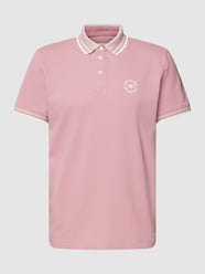 Poloshirt mit Kontraststreifen Modell 'basic polo' von Tom Tailor Rosa - 19