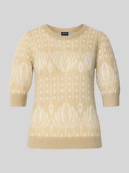 Slim fit gebreide pullover met 1/2-mouwen, model 'Kathe' van JOOP! Beige - 43