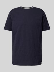 T-Shirt mit Logo-Stitching von Fynch-Hatton Blau - 45