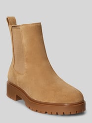 Laarsjes van echt leer met logodetail van Lauren Ralph Lauren Beige - 17