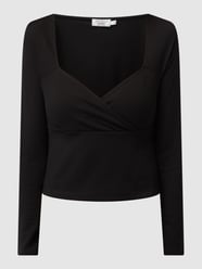 Shirt van PAMELA X NA-KD REBORN met stretch – exclusief bij ons van NA-KD Zwart - 2