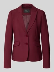 Slim fit korte blazer van viscosemix van s.Oliver BLACK LABEL Bordeaux - 2