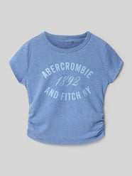 damski t-shirt o kroju regular fit z marszczeniami od Abercrombie&Fitch - 10