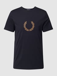 T-Shirt mit Motiv-Print Modell 'Laurel Wreath Graphic' von Fred Perry Blau / Türkis - 45