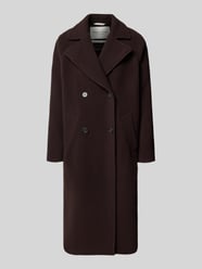 Regular fit lange wollen jas met dubbele knoopsluiting van Marc O'Polo - 48