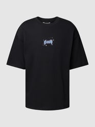 T-Shirt mit Label-Motiv-Print von REVIEW Schwarz - 23