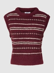 Spencer met streepmotief, model 'FAROWE' van Only Rood - 4