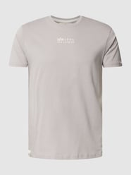 T-Shirt mit Label-Stitching Modell 'Organics' von Alpha Industries Grau / Schwarz - 28
