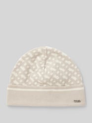 Beanie mit Label-Applikation Modell 'Lendia' von BOSS Grau - 24