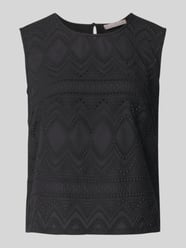 Regular Fit Blusentop mit Lochstickerei von Christian Berg Woman Selection - 3