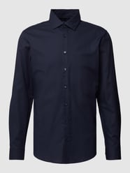 Slim Fit Business-Hemd mit Strukturmuster von Jake*s Blau - 12