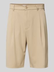 Tailored Fit Shorts mit Bundfalten von REVIEW Beige - 16