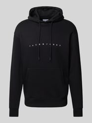 Hoodie mit Label-Schriftzug von Jack & Jones Schwarz - 47