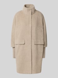 relaxed fit lange jas met structuurpatroon van COMMA Beige - 20